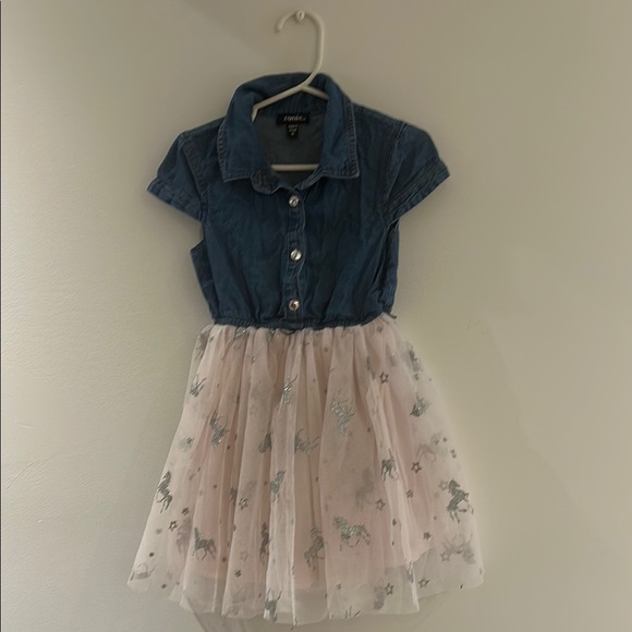 Zunie Blue and Tan Casual Sundress with Polo Collar - Picture 1 of 5